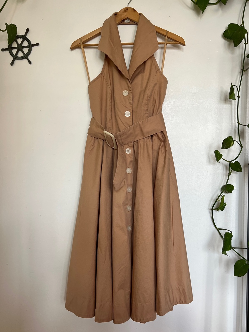 Tommy Hilfiger Belted Halter Midi Dress vintage